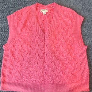 On 34th V-Neck Sweater Vest in Cream